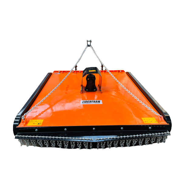 Gyrobroyeur Triple Chaînes LIDERFARM 1m60, Roue Libre pour Tracteur, Outils 3 Points