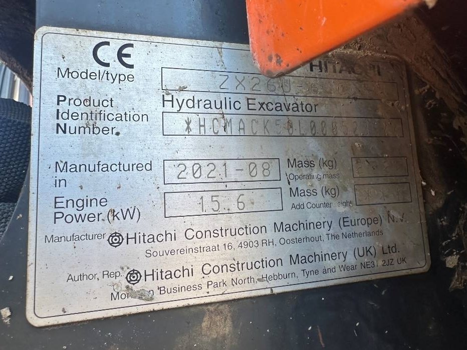 Mini pelle Hitachi ZX 26 U-6 2021 – Performante et prête à l’emploi - Image 3
